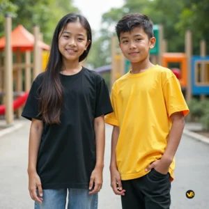 Kaos Anak Lengan Pendek Katun Combed 30s